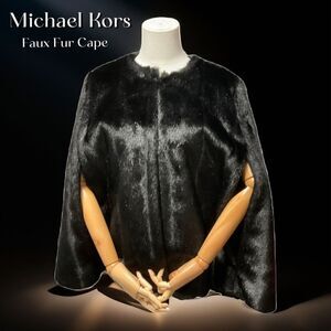 Michael Kors Faux Fur Cape Size: Large